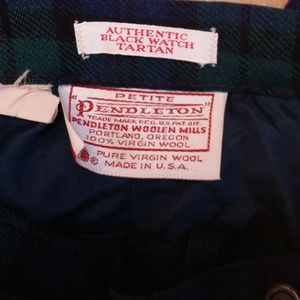 PENDLETON Petite Black Watch WOOL Britches S6